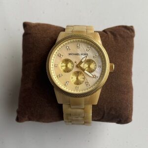 Michael Kors Gold and Cream Watch